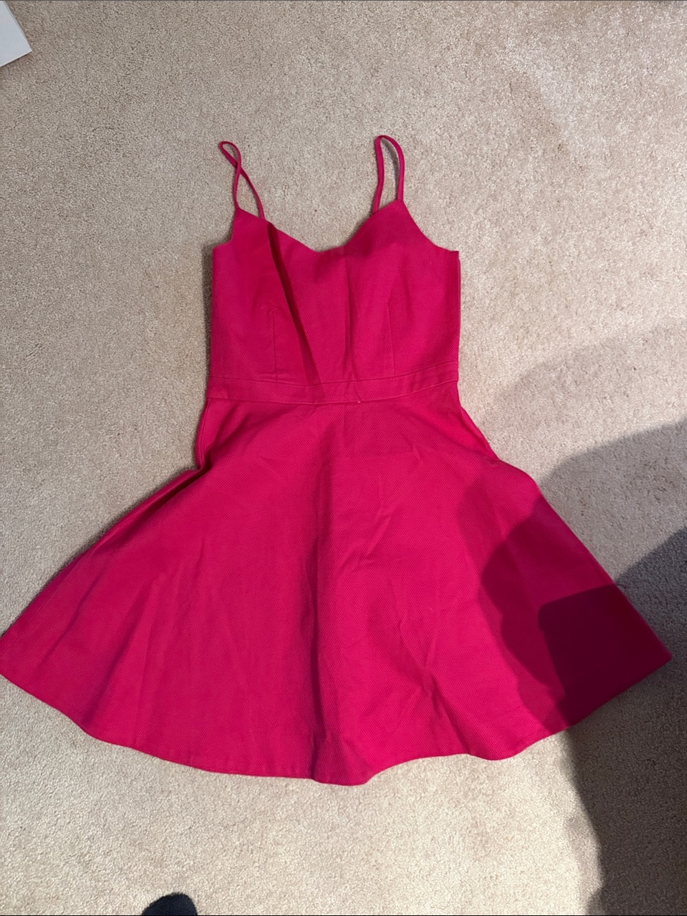 Joie Bright Pink Spaghetti Strap Fit-and-Flare Dress XS
